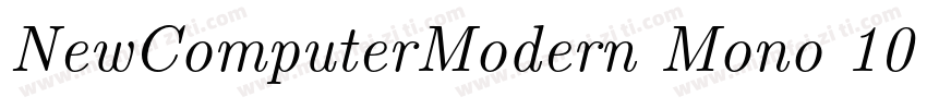 NewComputerModern Mono 10 Book字体转换